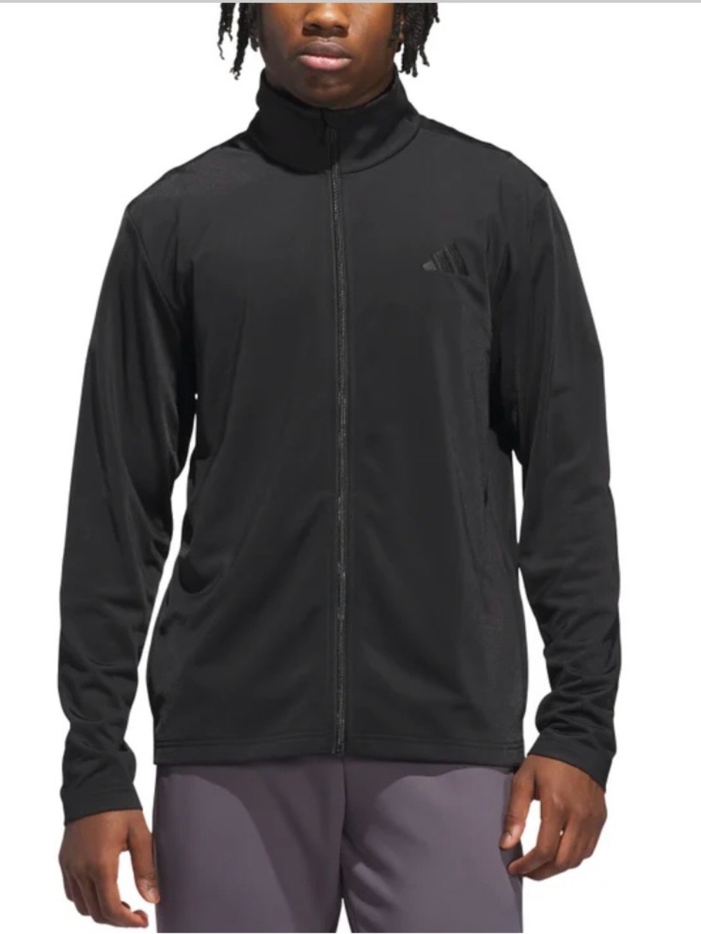 adidas Black Zip-Up Athletic Jacket
